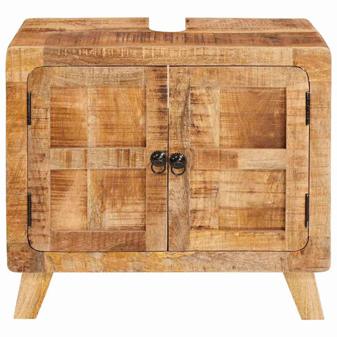 vidaXL Bathroom Cabinet Brown Solid Mango wood and Engineered wood