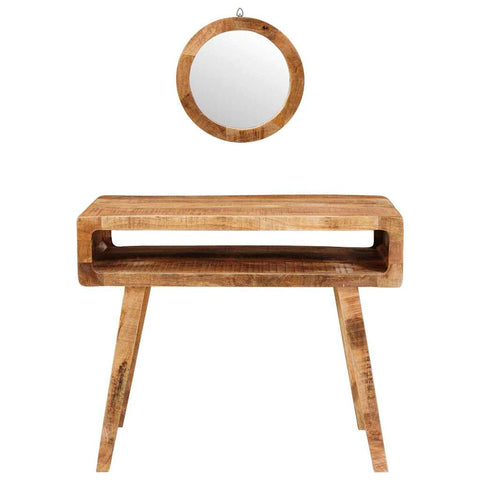 vidaXL Dressing Table Brown 90 x 76 x 45 cm Solid mango wood
