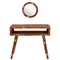 vidaXL Dressing Table Brown 90 x 76 x 45 cm Solid reclaim wood