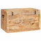 vidaXL Storage Box with Storage with Lock Brown Solid mango wood