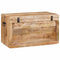 vidaXL Storage Box with Storage with Lock Brown Solid mango wood