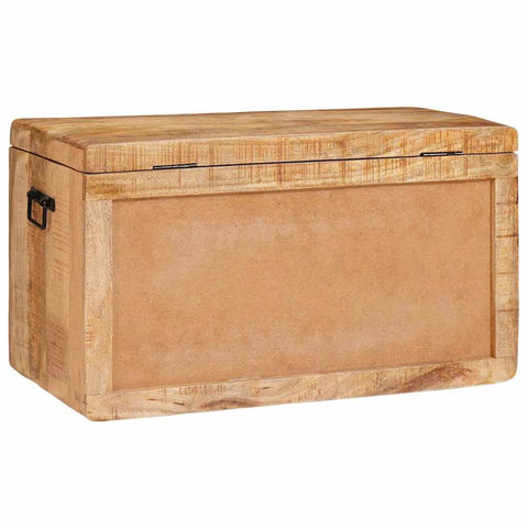 vidaXL Storage Box with Storage with Lock Brown Solid mango wood