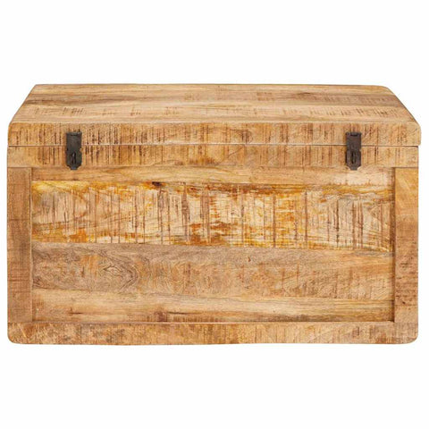 vidaXL Storage Box with Storage with Lock Brown Solid mango wood