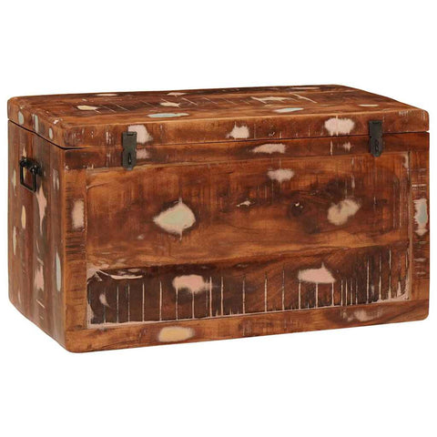 vidaXL Storage Box with Storage Multicolour Solid reclaimed wood