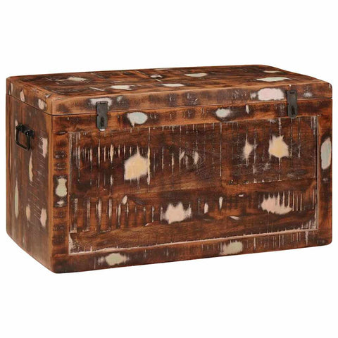 vidaXL Storage Box with Storage Multicolour Solid reclaimed wood