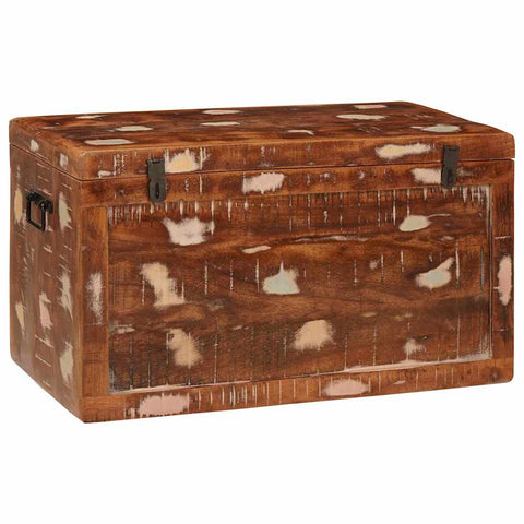 vidaXL Storage Box with Storage Multicolour Solid reclaimed wood