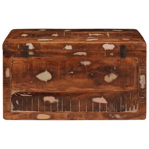 vidaXL Storage Box with Storage Multicolour Solid reclaimed wood