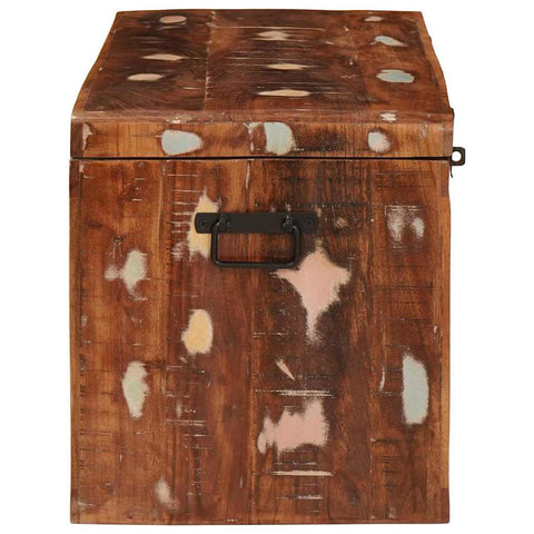 vidaXL Storage Box with Storage Multicolour Solid reclaimed wood