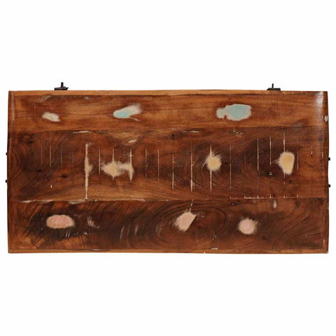 vidaXL Storage Box with Storage Multicolour Solid reclaimed wood