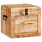 vidaXL Storage Box with Storage with Lock Solid mango wood