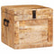 vidaXL Storage Box with Storage with Lock Solid mango wood