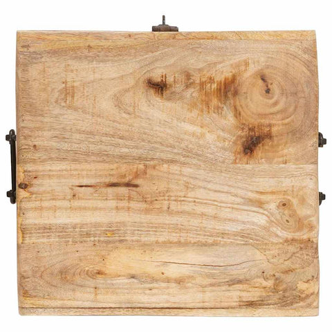vidaXL Storage Box with Storage with Lock Solid mango wood