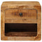 vidaXL Wall-mounted Bedside Cabinet with Drawer Brown 40 x 30 x 36 cm
