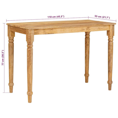 vidaXL Coffee Table Brown 100 x 55 x 77 cm Solid mango wood