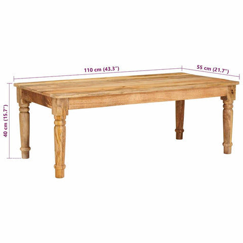 vidaXL Coffee Table Brown 100 x 55 x 40 cm Solid mango wood