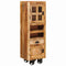 vidaXL Highboard with Drawer Brown 40 x 30 x 120.5 cm Solid mango wood
