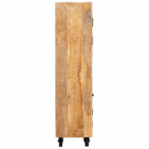 vidaXL Highboard with Drawer Brown 40 x 30 x 120.5 cm Solid mango wood