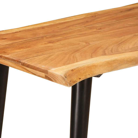 vidaXL Dining Tables Brown and Black 110 x 55 x 75 cm Solid Mango Wood