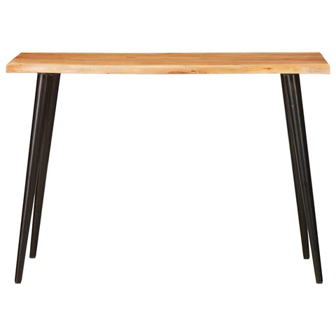 vidaXL Dining Tables Brown and Black 110 x 55 x 75 cm Solid Mango Wood