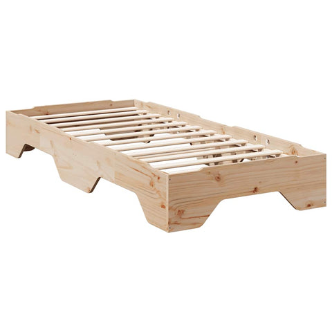 vidaXL Bed Frame No Mattress Stackable 100x200 cm Solid Wood