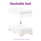vidaXL Bed Frame No Mattress Stackable White 80x200 cm Solid Wood