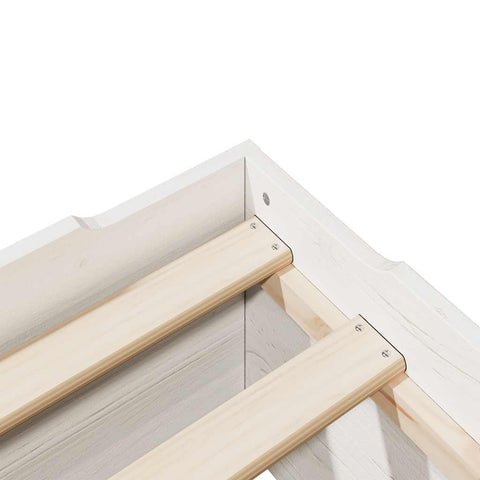vidaXL Bed Frame No Mattress Stackable White 80x200 cm Solid Wood