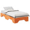 vidaXL Bed Frame No Mattress Stackable Wax Brown 75x190 cm Small Single Solid Wood