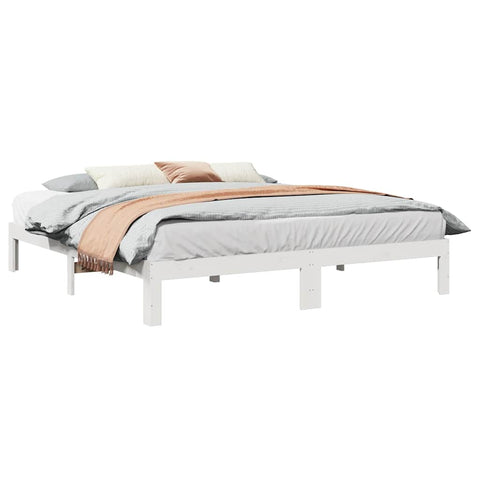 vidaXL Bed Frame without Mattress White 160x200 cm Solid Wood Pine