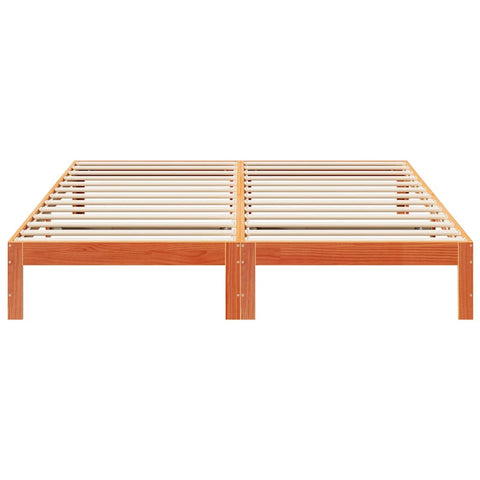 vidaXL Bed Frame without Mattress Wax Brown 160x200 cm Solid Wood Pine