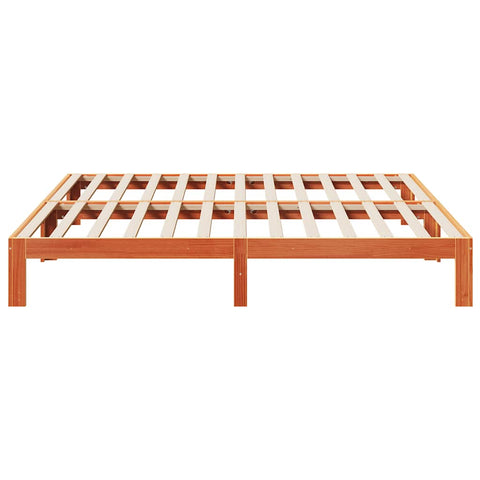vidaXL Bed Frame without Mattress Wax Brown 160x200 cm Solid Wood Pine