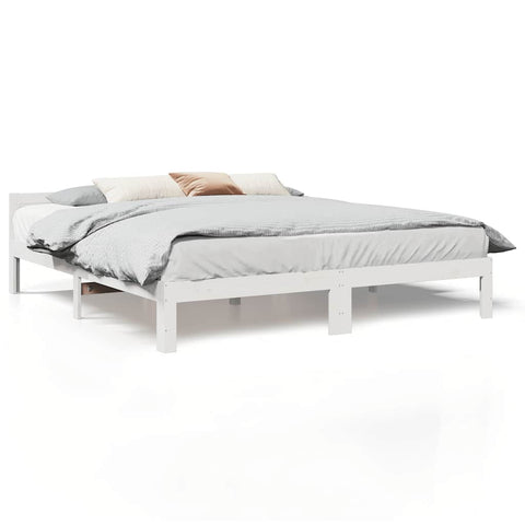 vidaXL Bed Frame without Mattress White 160x200 cm Solid Wood Pine