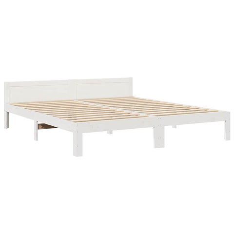 vidaXL Bed Frame without Mattress White 160x200 cm Solid Wood Pine