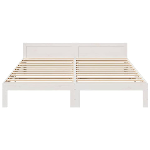 vidaXL Bed Frame without Mattress White 160x200 cm Solid Wood Pine