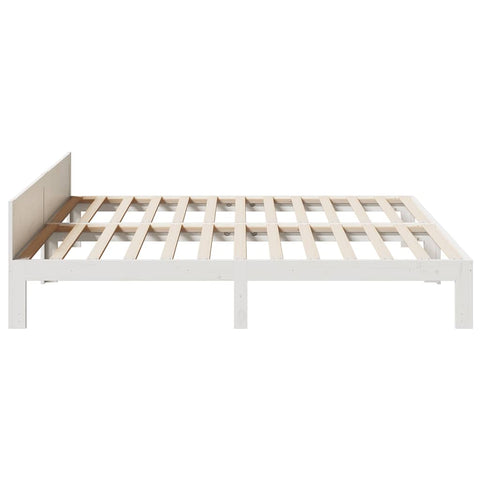 vidaXL Bed Frame without Mattress White 160x200 cm Solid Wood Pine