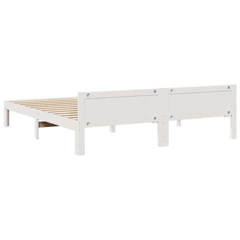 vidaXL Bed Frame without Mattress White 160x200 cm Solid Wood Pine