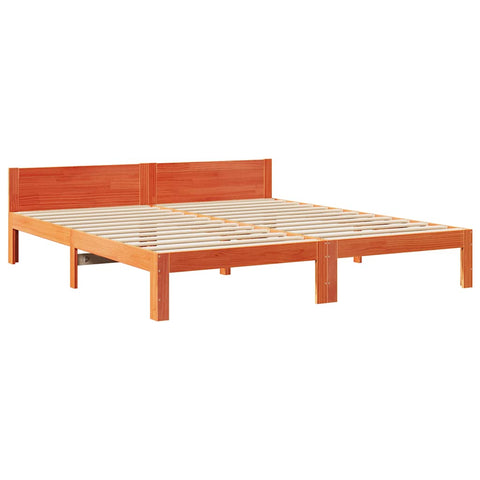 vidaXL Bed Frame without Mattress Wax Brown 160x200 cm Solid Wood Pine