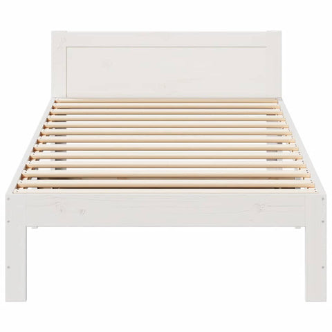 vidaXL Bed Frame without Mattress White 90x200 cm Solid Wood Pine