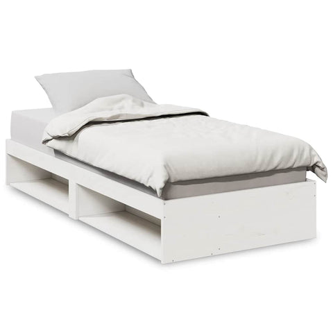 vidaXL Day Bed without Mattress White 100x200 cm Solid Wood Pine