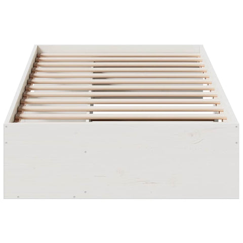 vidaXL Day Bed without Mattress White 100x200 cm Solid Wood Pine