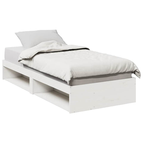 vidaXL Day Bed without Mattress White 100x200 cm Solid Wood Pine