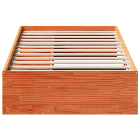 vidaXL Day Bed without Mattress Wax Brown 100x200 cm Solid Wood Pine