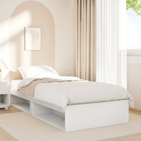 vidaXL Day Bed without Mattress White 90x200 cm Solid Wood Pine