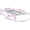 vidaXL Day Bed without Mattress White 90x200 cm Solid Wood Pine