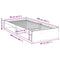 vidaXL Day Bed without Mattress White 80x200 cm Solid Wood Pine