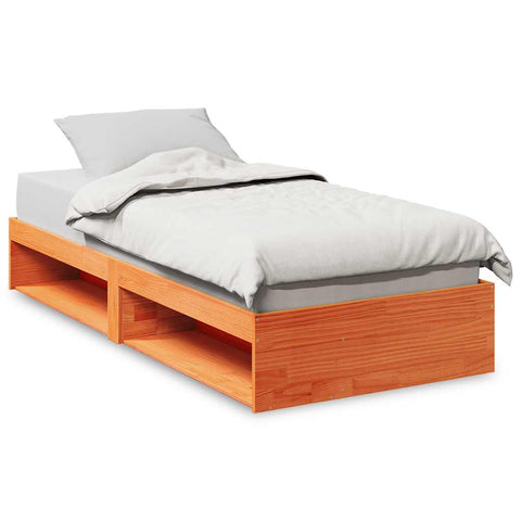 vidaXL Day Bed without Mattress Wax Brown 80x200 cm Solid Wood Pine