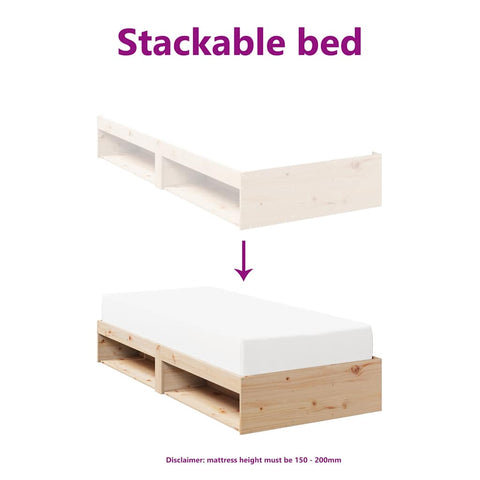 vidaXL Day Bed without Mattress 90x190 cm Solid Wood Pine