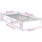 vidaXL Day Bed without Mattress 90x190 cm Solid Wood Pine