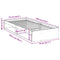 vidaXL Day Bed without Mattress White 75x190 cm Solid Wood Pine