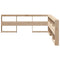 vidaXL Bookcase Headboard L-Shaped 200 cm Solid Wood Pine