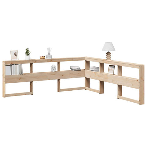 vidaXL Bookcase Headboard L-Shaped 200 cm Solid Wood Pine